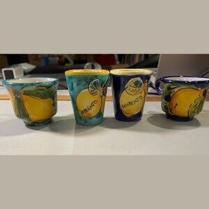 Ravello Sorrento Hand Painted Italian Coffee Espresso ceramic cups